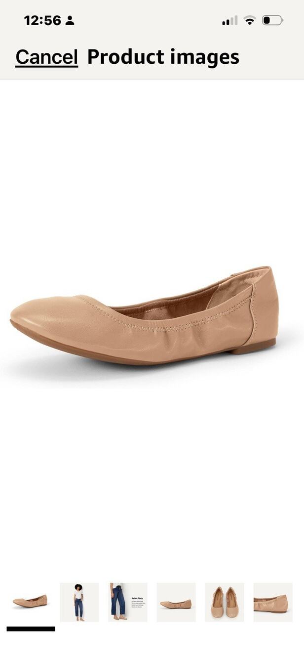 Amazon Essentials Women's Belice Comfortable Slip-On Ballet Flats Shoes With Bow
